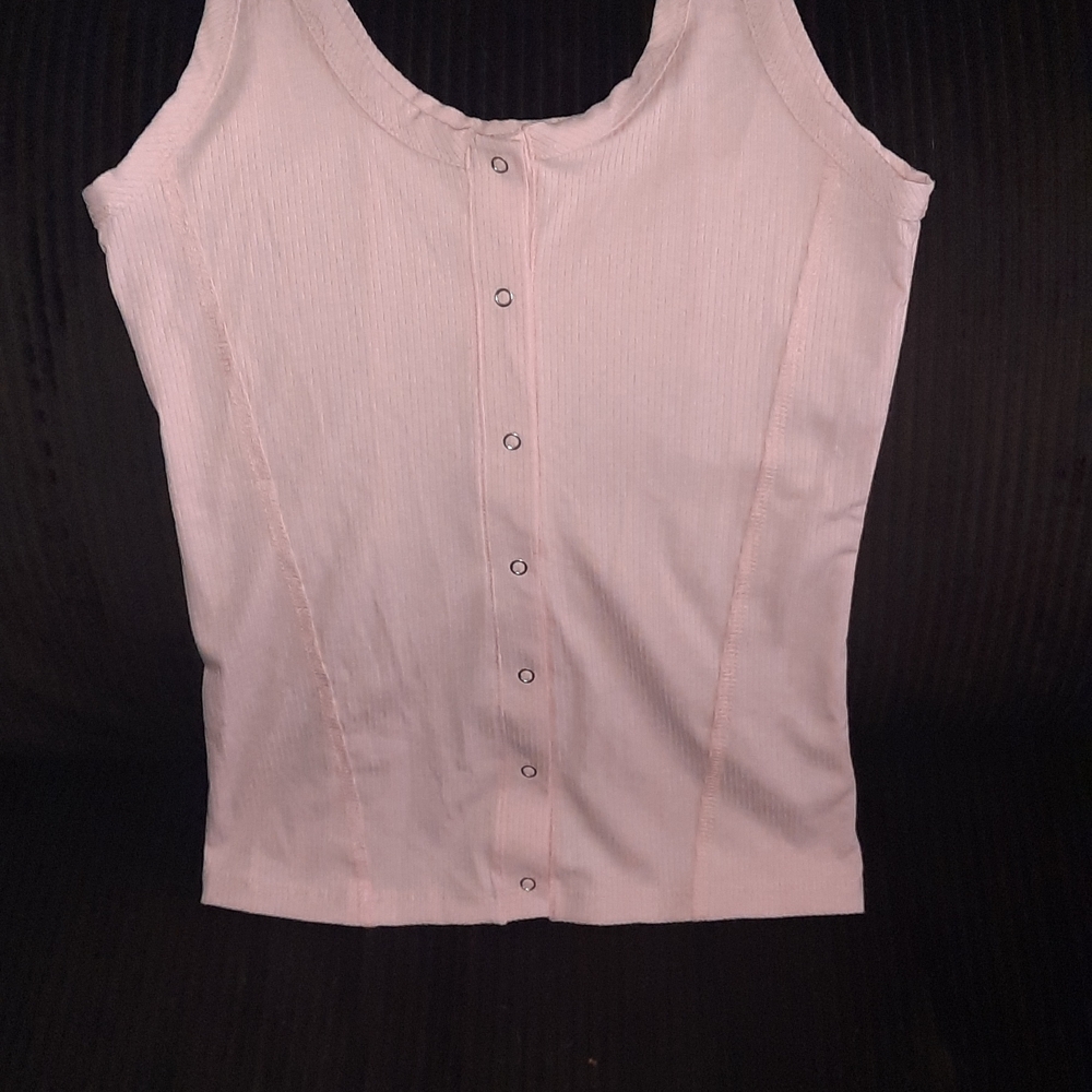 Elegant Pink Sleeveless Tank Top